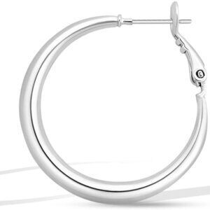 18K Gold Plated Hoop Earrings for Women Small Teardrop Italian Design Jewelry